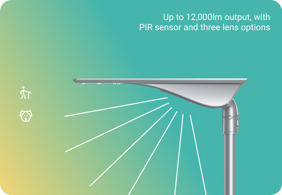 high light output solar lighting