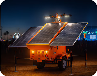 Fairgrounds mobile solar lighting