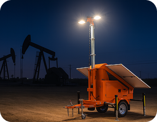 Work site mobile solar lighting