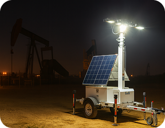 Construction mobile solar lighting