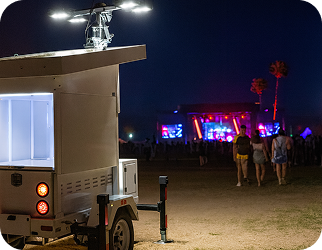 Fairgrounds mobile solar lighting