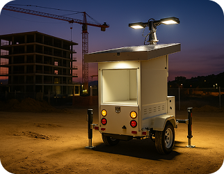 Fairgrounds mobile solar lighting