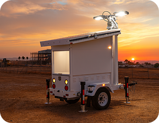 Road work mobile solar lighting