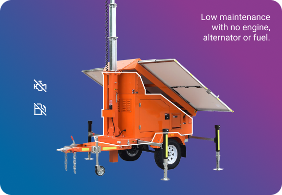 Low maintenance mobile solar lighting