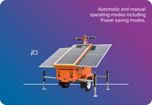 Power saving modes mobile solar lighting