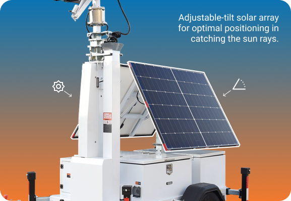 adjustable solar panel mobile solar lighting
