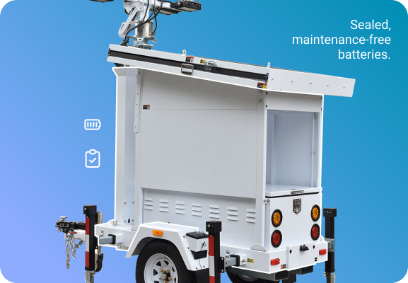 Maintenance free battery mobile solar lighting