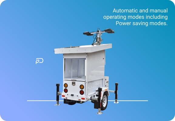 Power saving modes mobile solar lighting