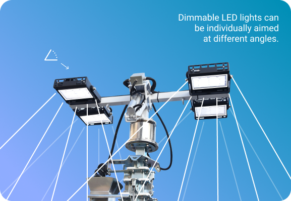 multi-angle dimmable mobile solar lighting
