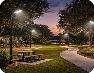 park lighting smart solar sail