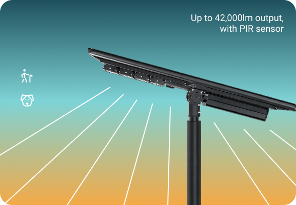 High lumen output solar lighting